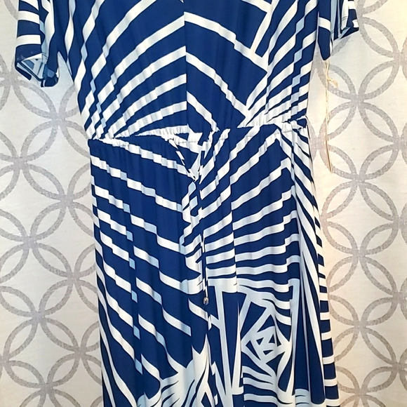 NWT blue and striped White dress - Picture 3 of 3